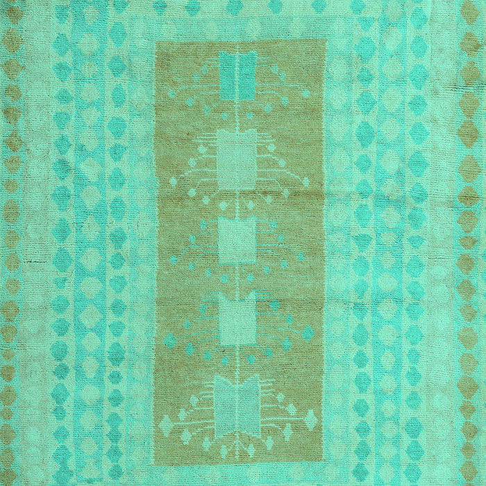 Machine Washable Abstract Turquoise Modern Area Rugs, wshabs5057turq