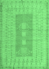 Abstract Emerald Green Modern Rug, abs5057emgrn