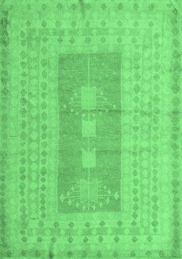Abstract Emerald Green Modern Rug, abs5057emgrn