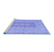 Sideview of Machine Washable Abstract Blue Modern Rug, wshabs5057blu