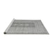 Sideview of Machine Washable Abstract Gray Modern Rug, wshabs5057gry