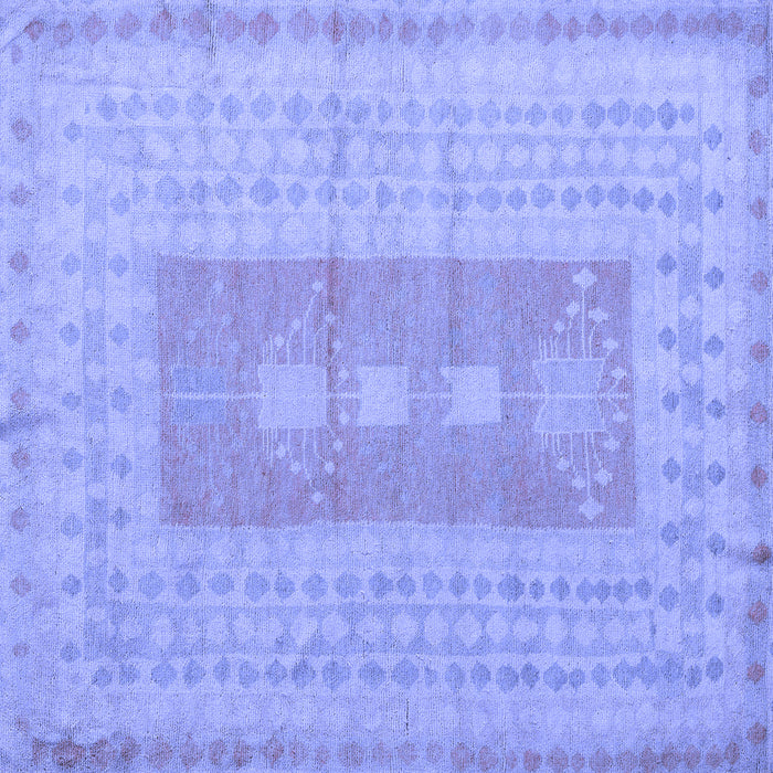 Square Abstract Blue Modern Rug, abs5057blu