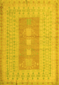 Abstract Yellow Modern Rug, abs5057yw