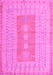 Machine Washable Abstract Pink Modern Rug, wshabs5057pnk