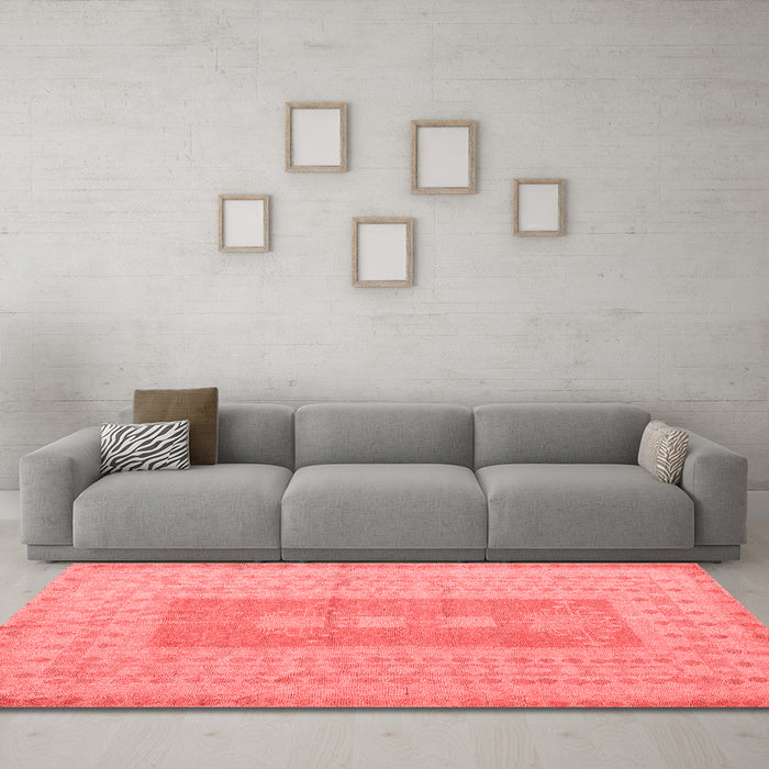 Modern Red Washable Rugs