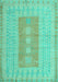 Abstract Turquoise Modern Rug, abs5057turq