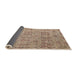 Sideview of Abstract Dark Gold Brown Modern Rug, abs5058