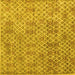 Square Abstract Yellow Modern Rug, abs5058yw