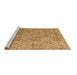 Sideview of Machine Washable Abstract Brown Modern Rug, wshabs5058brn