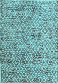 Abstract Light Blue Modern Rug, abs5058lblu