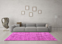 Machine Washable Abstract Pink Modern Rug, wshabs5058pnk