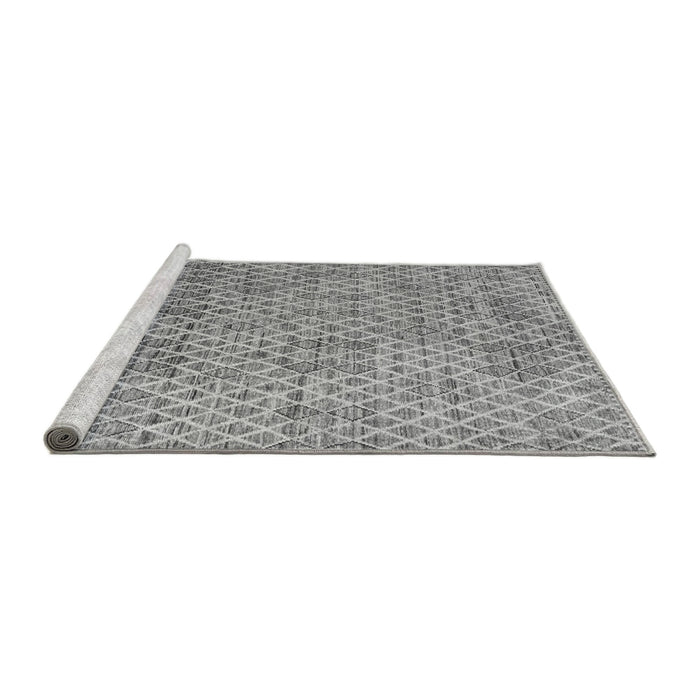 Sideview of Machine Washable Abstract Gray Modern Rug, wshabs5058gry