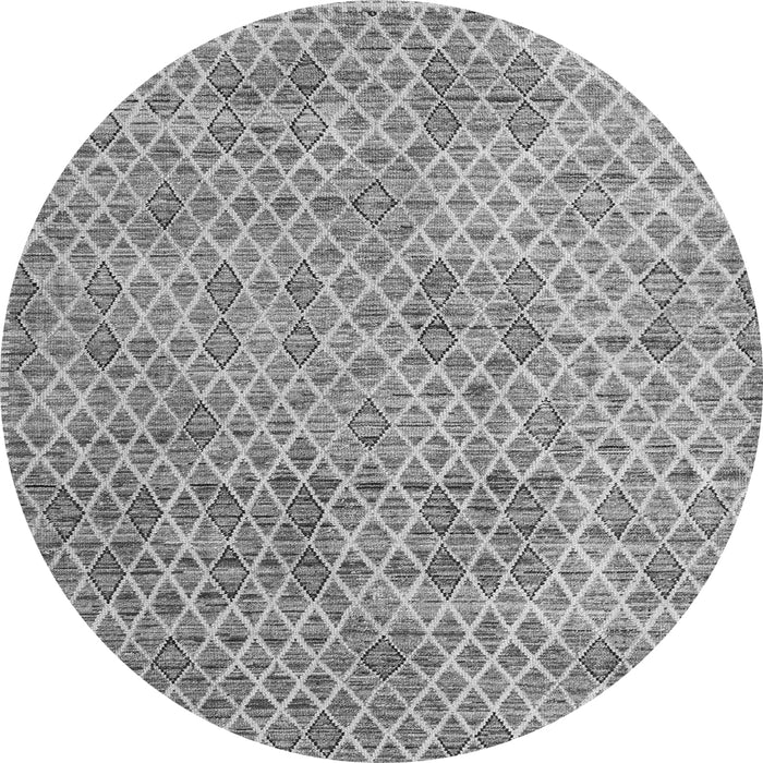 Round Abstract Gray Modern Rug, abs5058gry