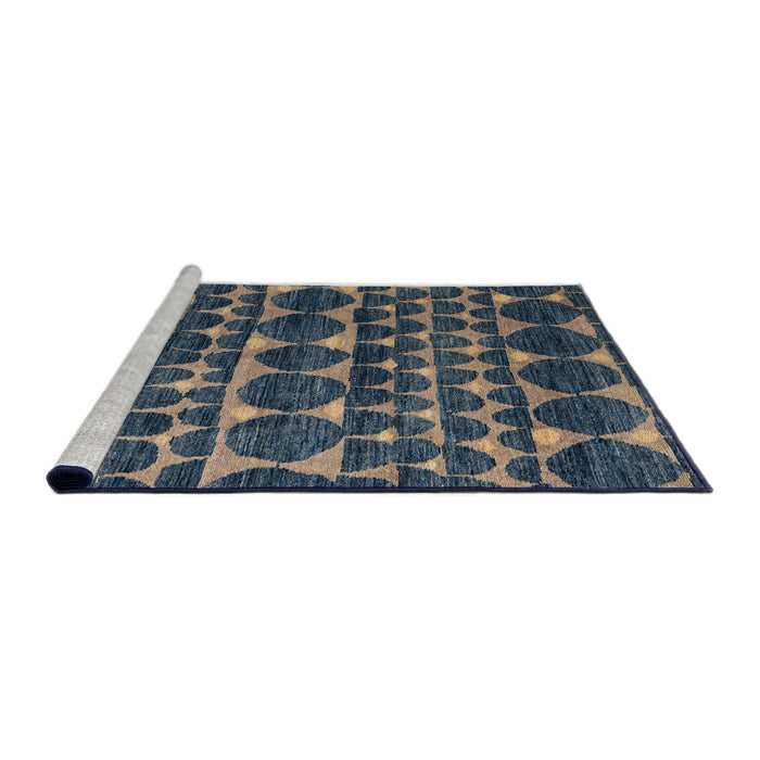 Sideview of Machine Washable Abstract Granite Gray Rug, wshabs5059