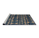 Sideview of Machine Washable Abstract Granite Gray Rug, wshabs5059