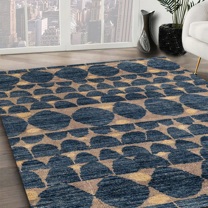 Machine Washable Abstract Granite Gray Rug in a Family Room, wshabs5059