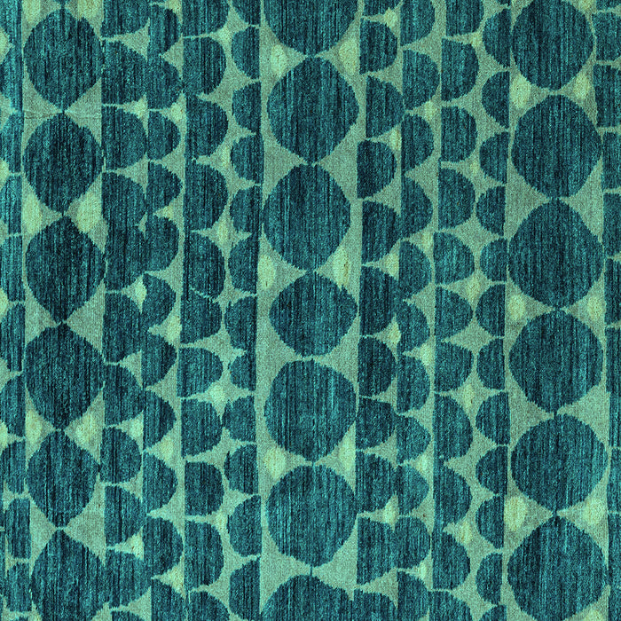 Square Machine Washable Abstract Turquoise Modern Area Rugs, wshabs5059turq
