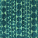 Square Abstract Turquoise Modern Rug, abs5059turq