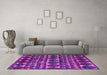 Machine Washable Abstract Pink Modern Rug in a Living Room, wshabs5059pnk