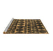 Sideview of Machine Washable Abstract Brown Modern Rug, wshabs5059brn