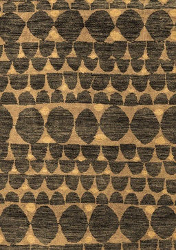 Abstract Brown Modern Rug, abs5059brn