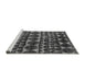 Sideview of Machine Washable Abstract Gray Modern Rug, wshabs5059gry