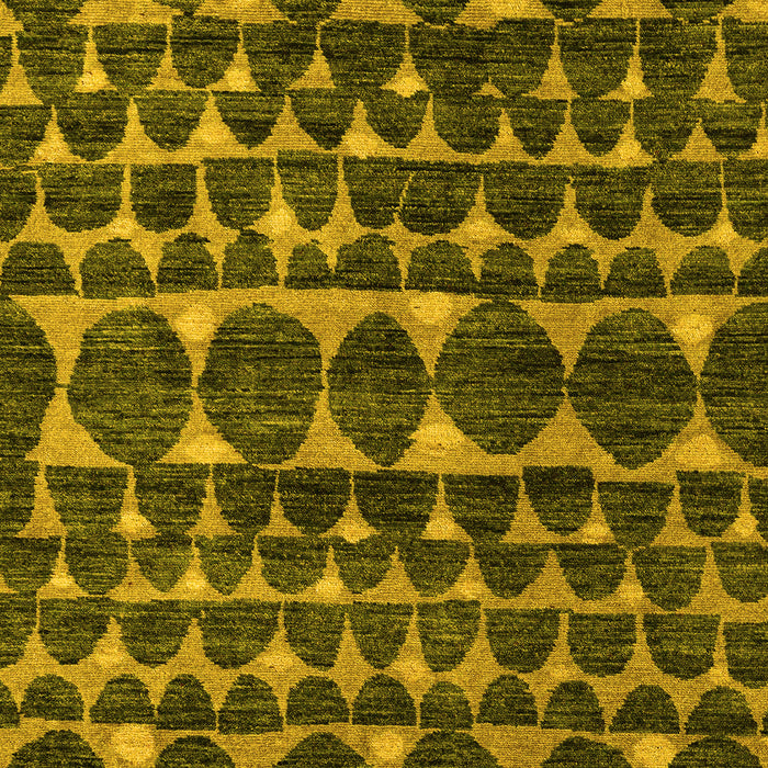 Machine Washable Abstract Yellow Modern Rug, wshabs5059yw