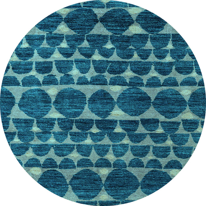 Round Machine Washable Abstract Light Blue Modern Rug, wshabs5059lblu