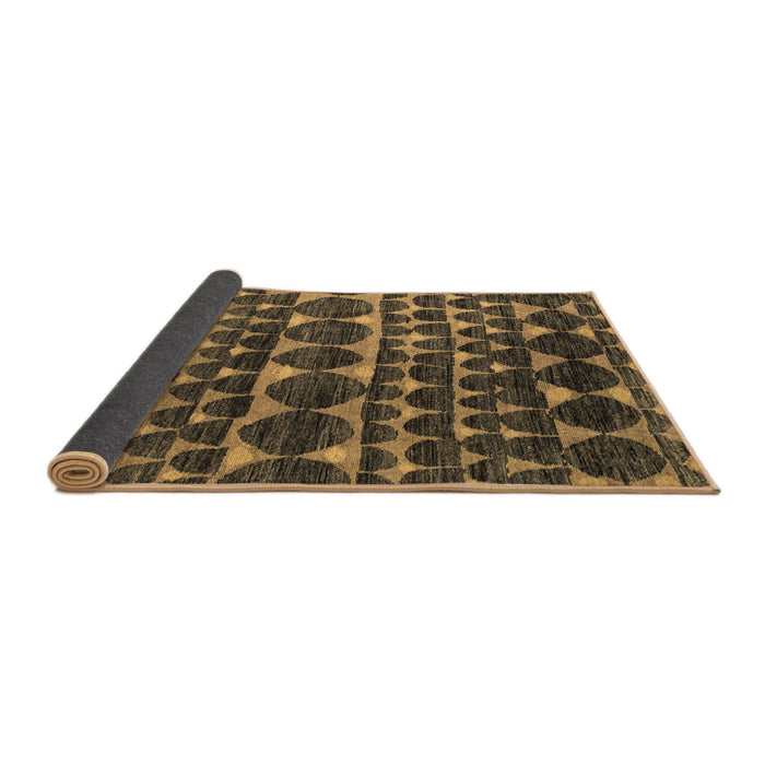 Sideview of Abstract Brown Modern Rug, abs5059brn