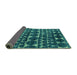 Sideview of Abstract Turquoise Modern Rug, abs5059turq