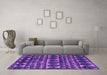 Machine Washable Abstract Purple Modern Area Rugs in a Living Room, wshabs5059pur