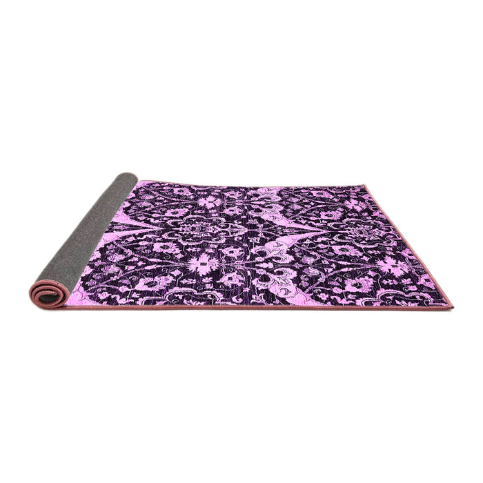 Sideview of Abstract Purple Modern Rug, abs505pur