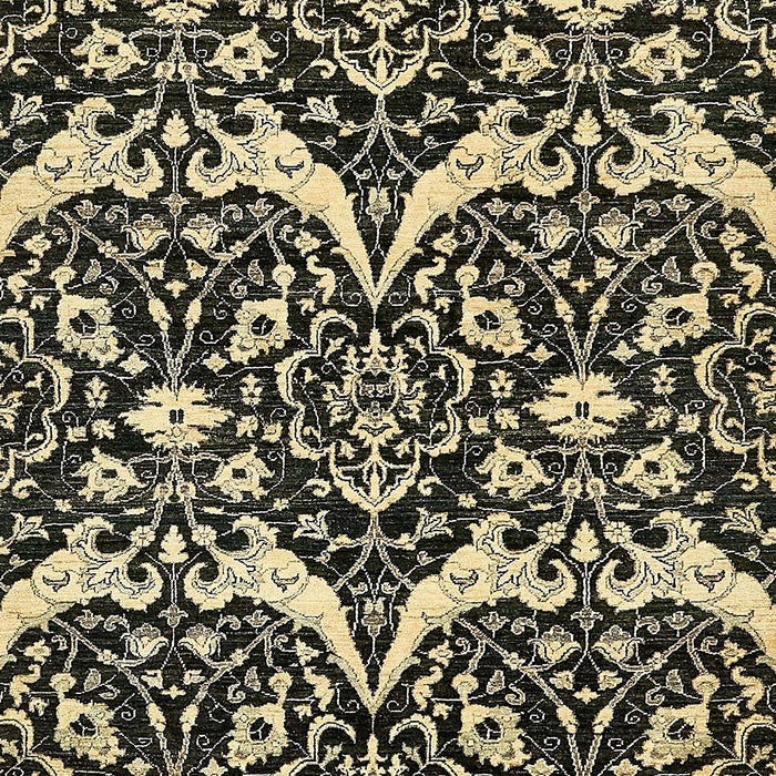 Machine Washable Abstract Ginger Brown Green Rug, wshabs505