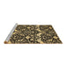 Sideview of Machine Washable Abstract Brown Modern Rug, wshabs505brn