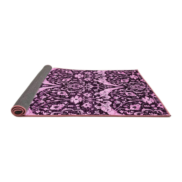 Sideview of Abstract Pink Modern Rug, abs505pnk