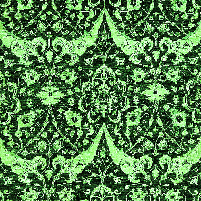 Machine Washable Abstract Green Modern Area Rugs, wshabs505grn