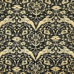 Square Machine Washable Abstract Ginger Brown Green Rug, wshabs505