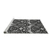 Sideview of Machine Washable Abstract Gray Modern Rug, wshabs505gry