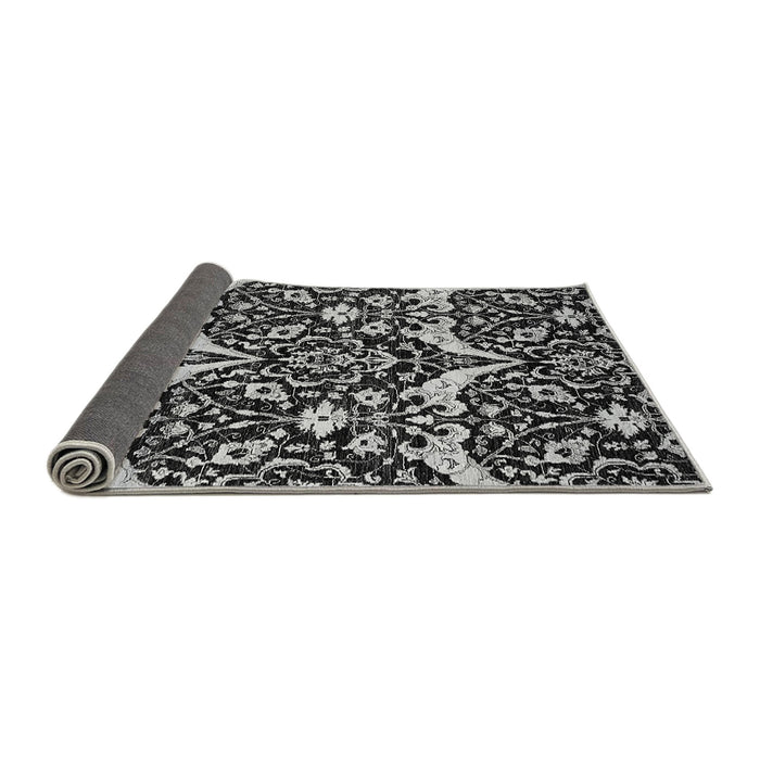 Sideview of Abstract Gray Modern Rug, abs505gry