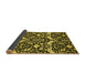 Sideview of Abstract Yellow Modern Rug, abs505yw