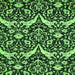 Square Machine Washable Abstract Green Modern Area Rugs, wshabs505grn