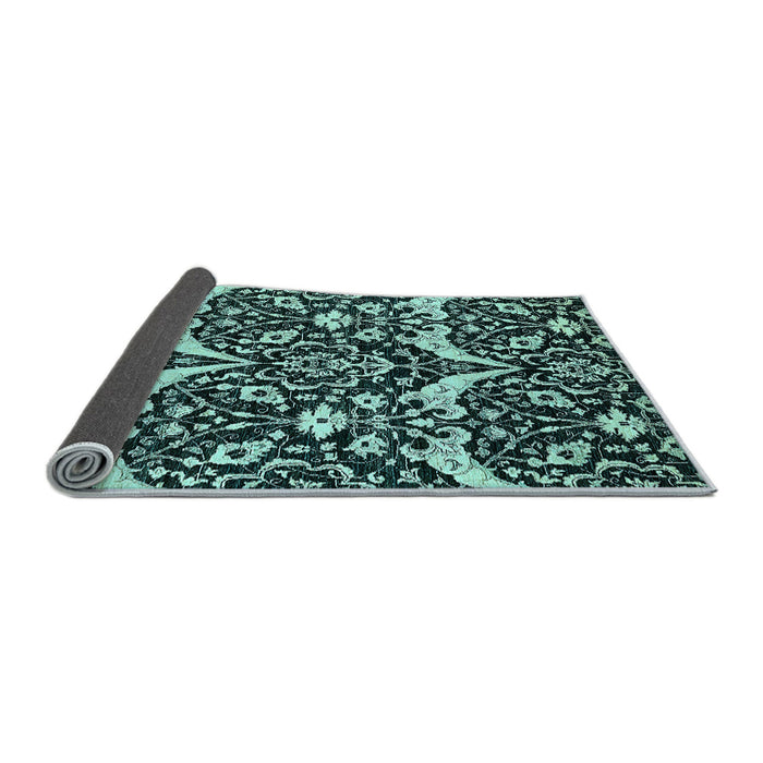 Sideview of Abstract Light Blue Modern Rug, abs505lblu