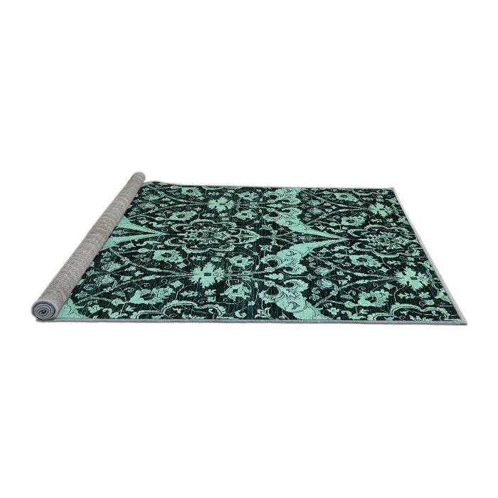 Sideview of Machine Washable Abstract Light Blue Modern Rug, wshabs505lblu