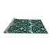 Sideview of Machine Washable Abstract Light Blue Modern Rug, wshabs505lblu