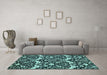 Machine Washable Abstract Light Blue Modern Rug in a Living Room, wshabs505lblu