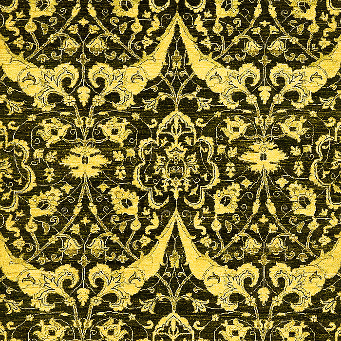 Machine Washable Abstract Yellow Modern Rug, wshabs505yw