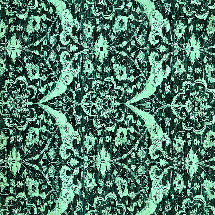 Square Abstract Turquoise Modern Rug, abs505turq