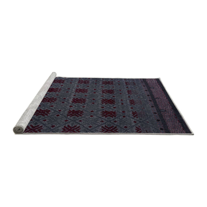 Sideview of Machine Washable Abstract Grape Purple Rug, wshabs5060