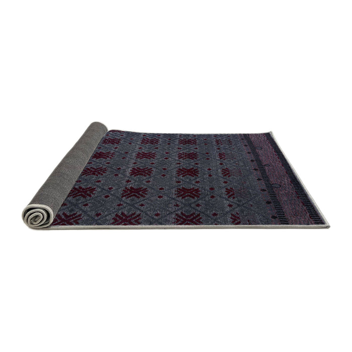 Sideview of Abstract Purple Modern Rug, abs5060