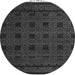 Round Abstract Gray Modern Rug, abs5060gry